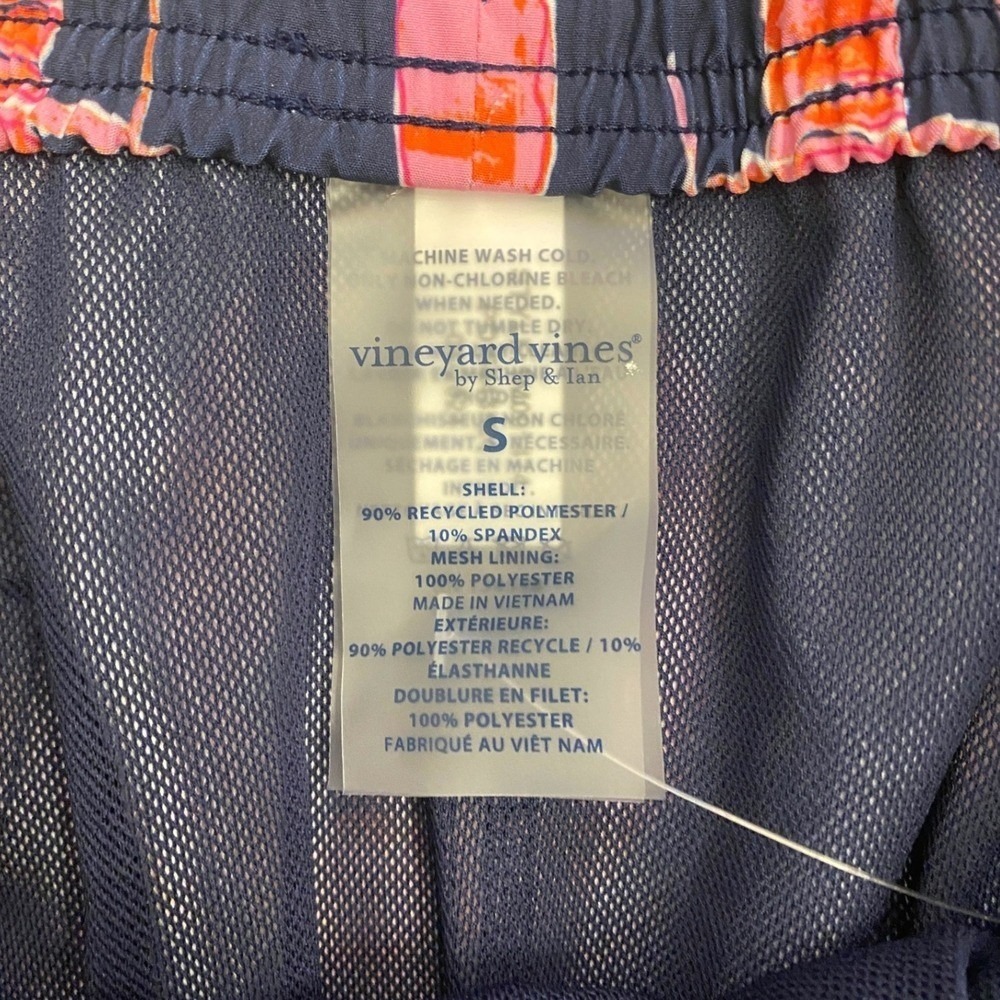 Vineyard Vines Men's Printed Chappy Trunks Lobster Navy 7"- S NWT - Picture 10 of 13